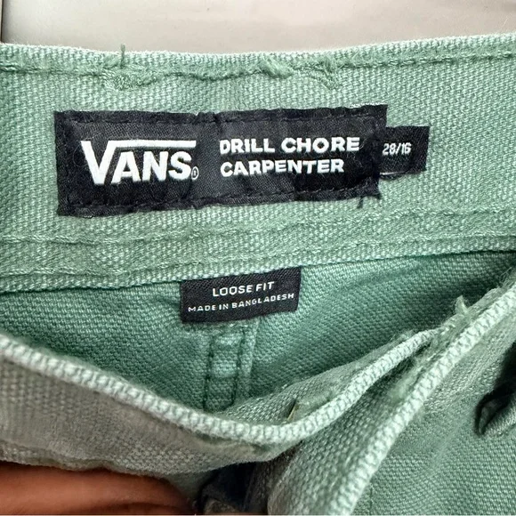 Vans Drill Chore Carpenter loose fit Olive Green pants